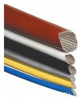 Gaine Tress�e Fibre de verre enduite d\'un caoutchouc de silicone - Rigidit� Di�lectrique 1.5kV
