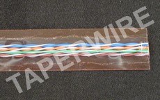 Câble taperWire : 8 conducteurs ronds et fins CAT5 (100BaseTX) - Rouleau de 3 mètres