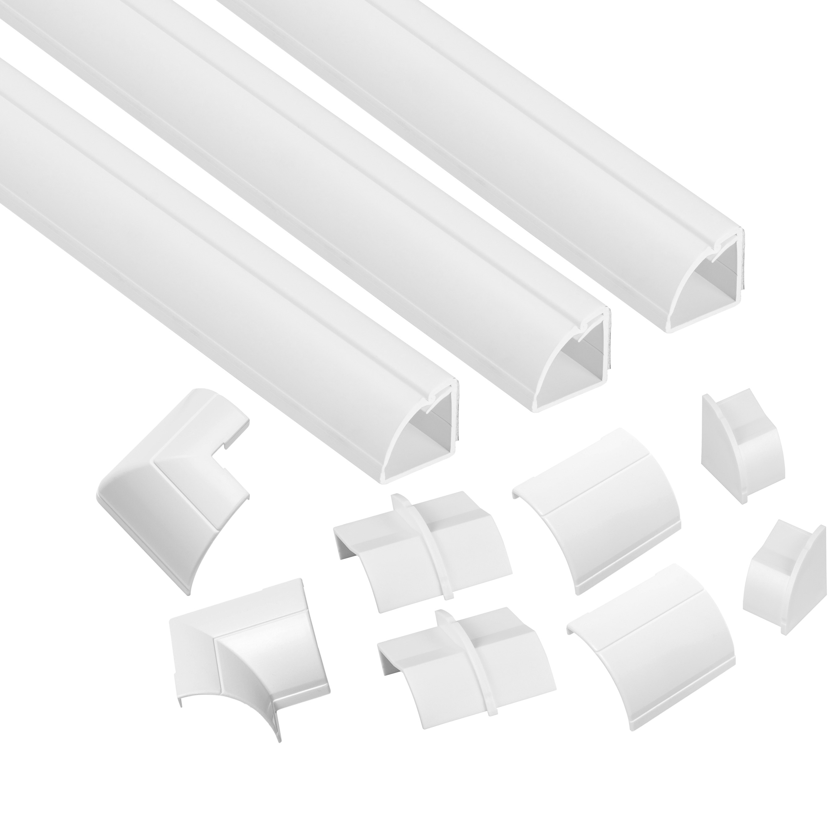 Goulottes 22x22mm 3x1m+ 2 A/S câbles+ 1 angle int+ext+2 coup+2 embou 