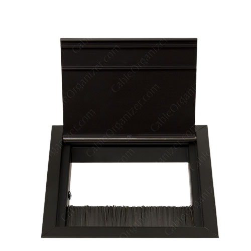 Oeillet de table rectangulaire - 240 mm x 100 mm - Noir