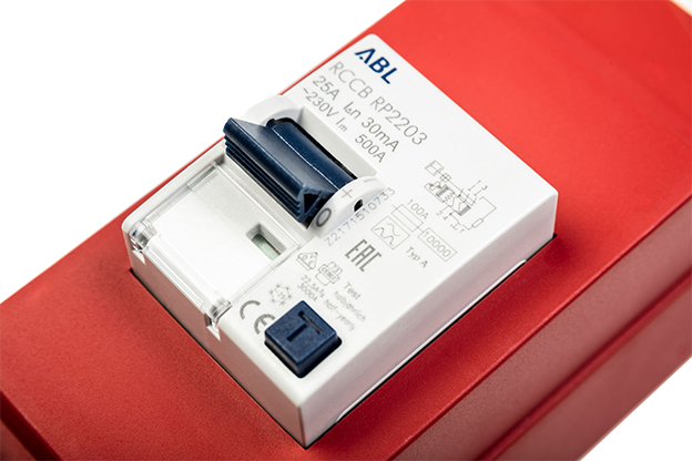 Elément interupteur On/Off circuit protégé (Rouge). Connecteur GST 18