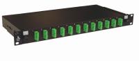 Tiroir optique 19 pouces avec 12 SC APC duplex monomode vert/ kit management
