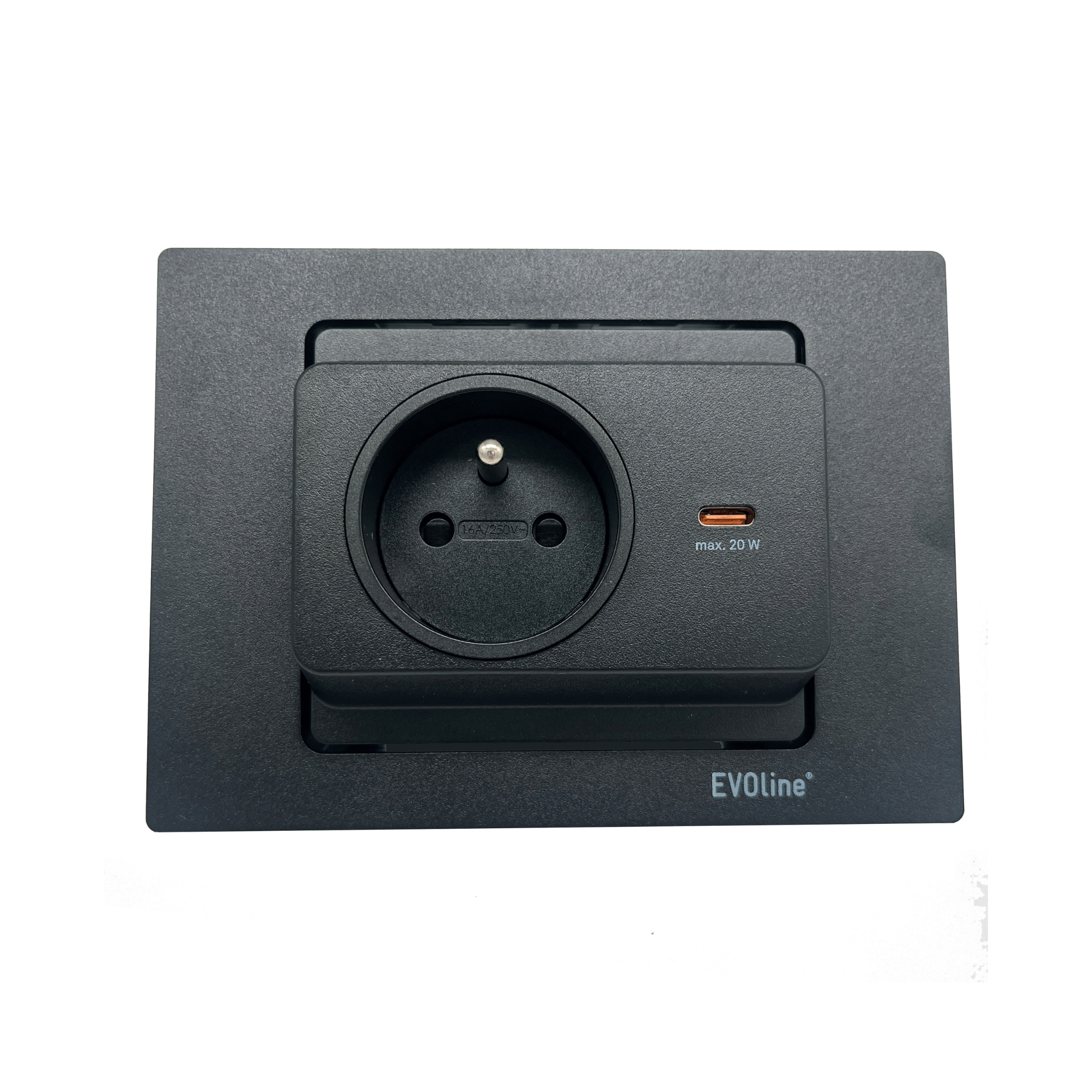 EVOline® Spin - Prise Encastrable Rotative Compacte